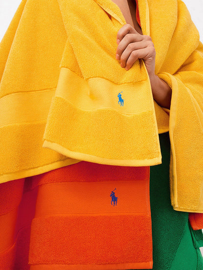 Polo Player Face Cloth Yellow