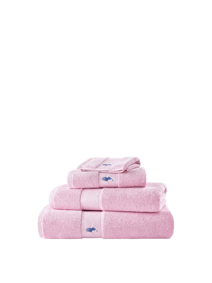 Polo Player Hand Towel Pink