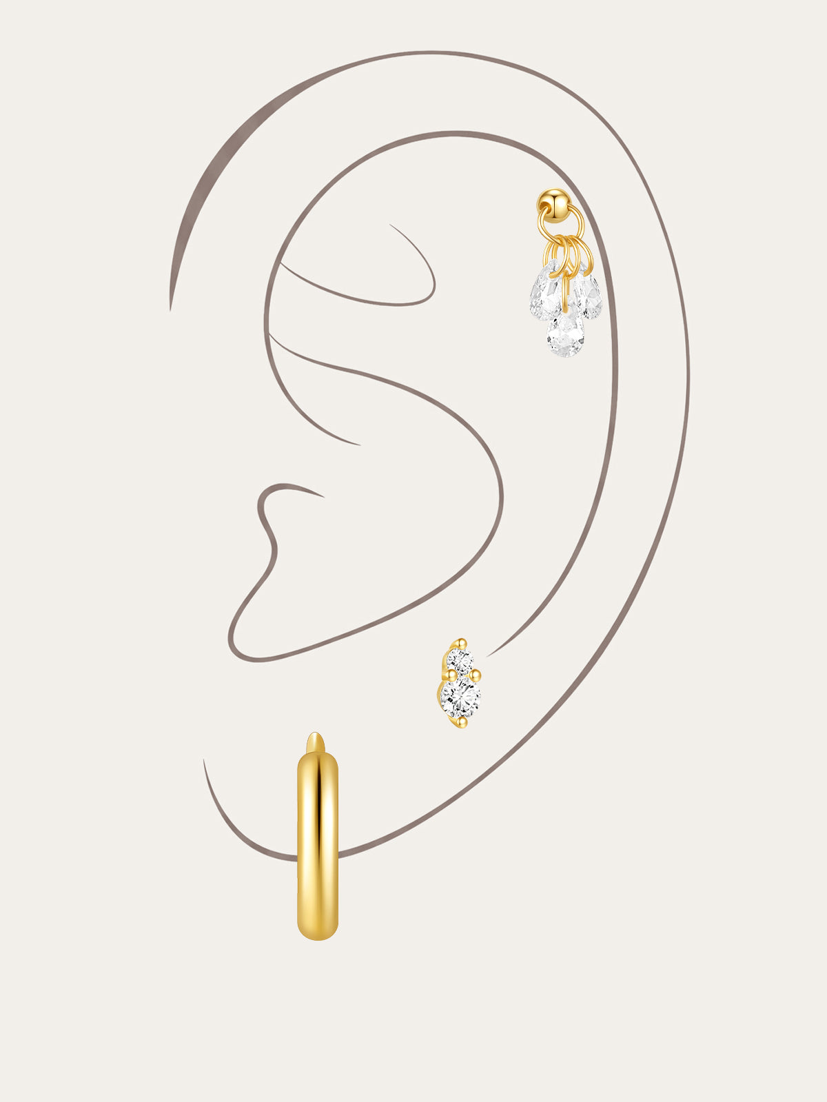 KOSINER 925 Sterling Silver Multi-Style Versatile Set