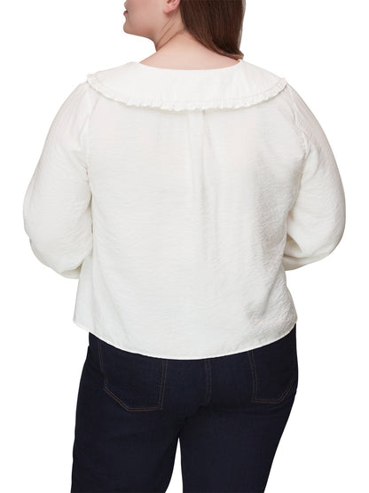 Oversized Collar Detail Top