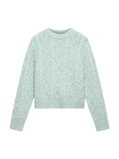 Green Cable Knit Jumper