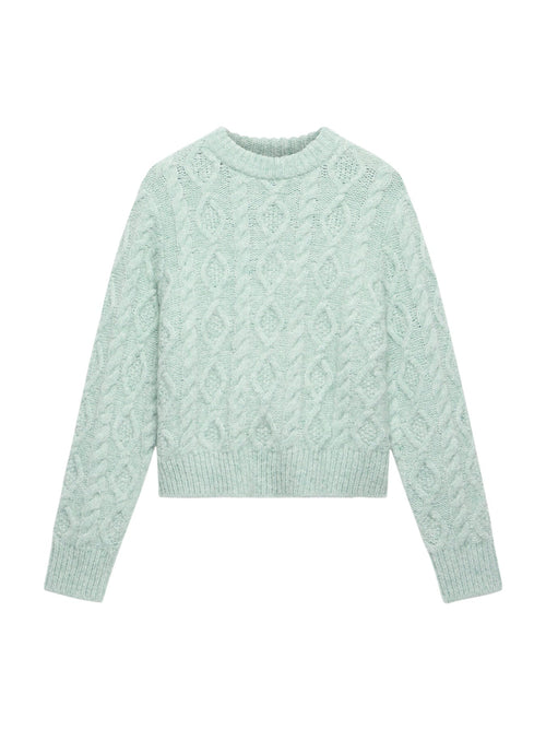Green Cable Knit Jumper