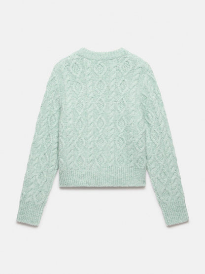 Green Cable Knit Jumper