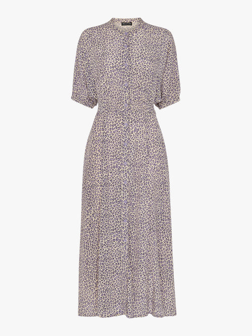 Dashed Leopard Midi Dress