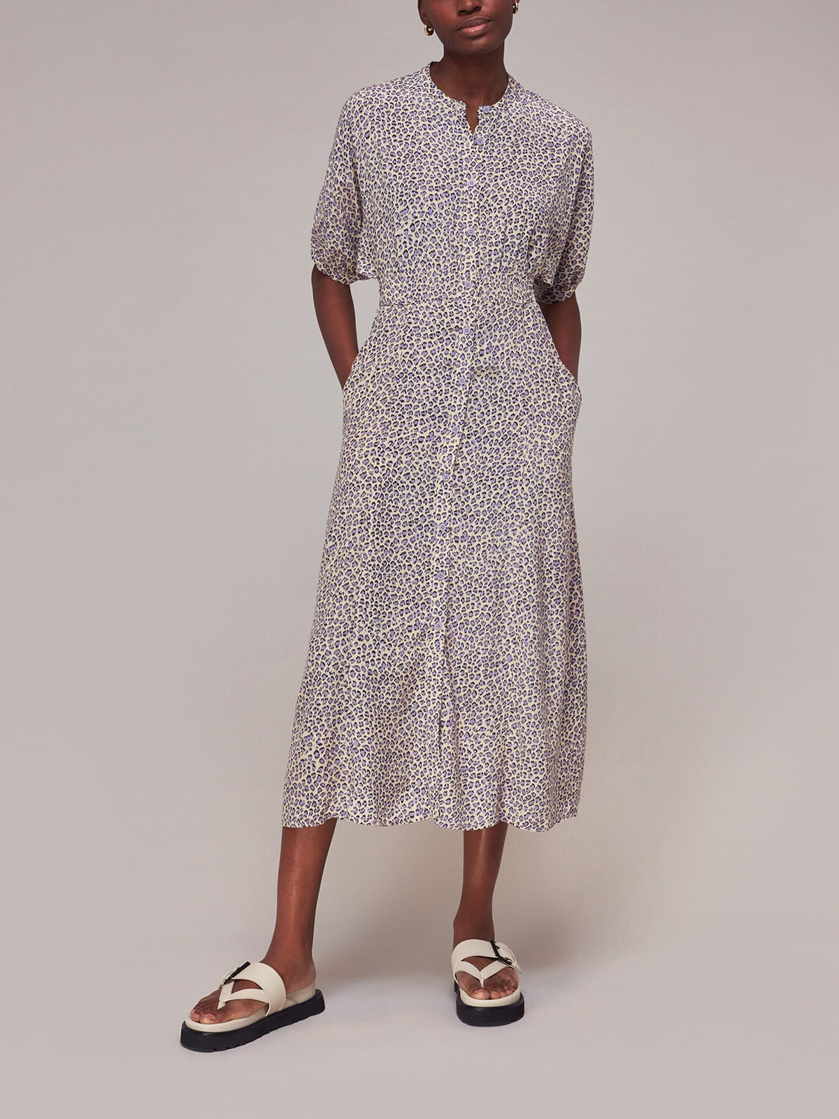 Dashed Leopard Midi Dress
