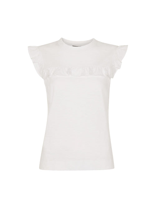 Cotton Yoke Frill Tank