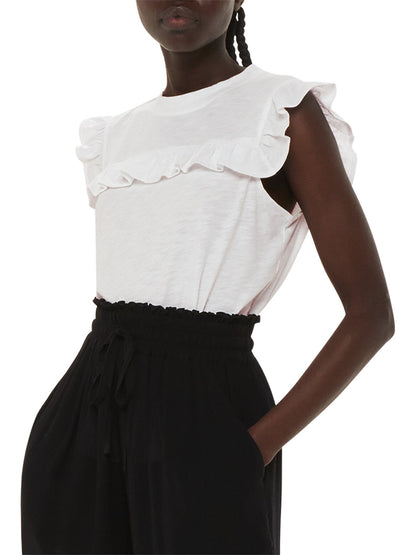 Cotton Yoke Frill Tank