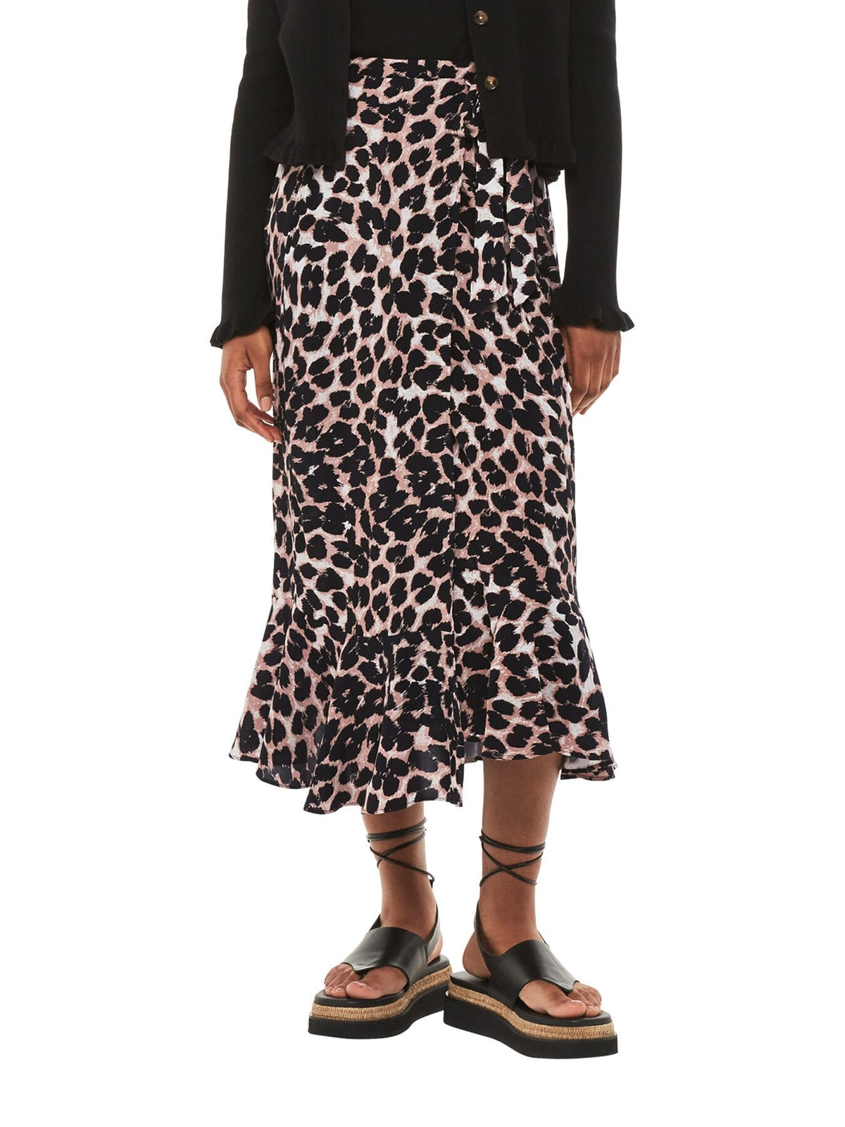 Leopard Spot Wrap Skirt