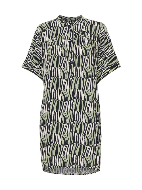 Checkerboard Tiger Print Dress