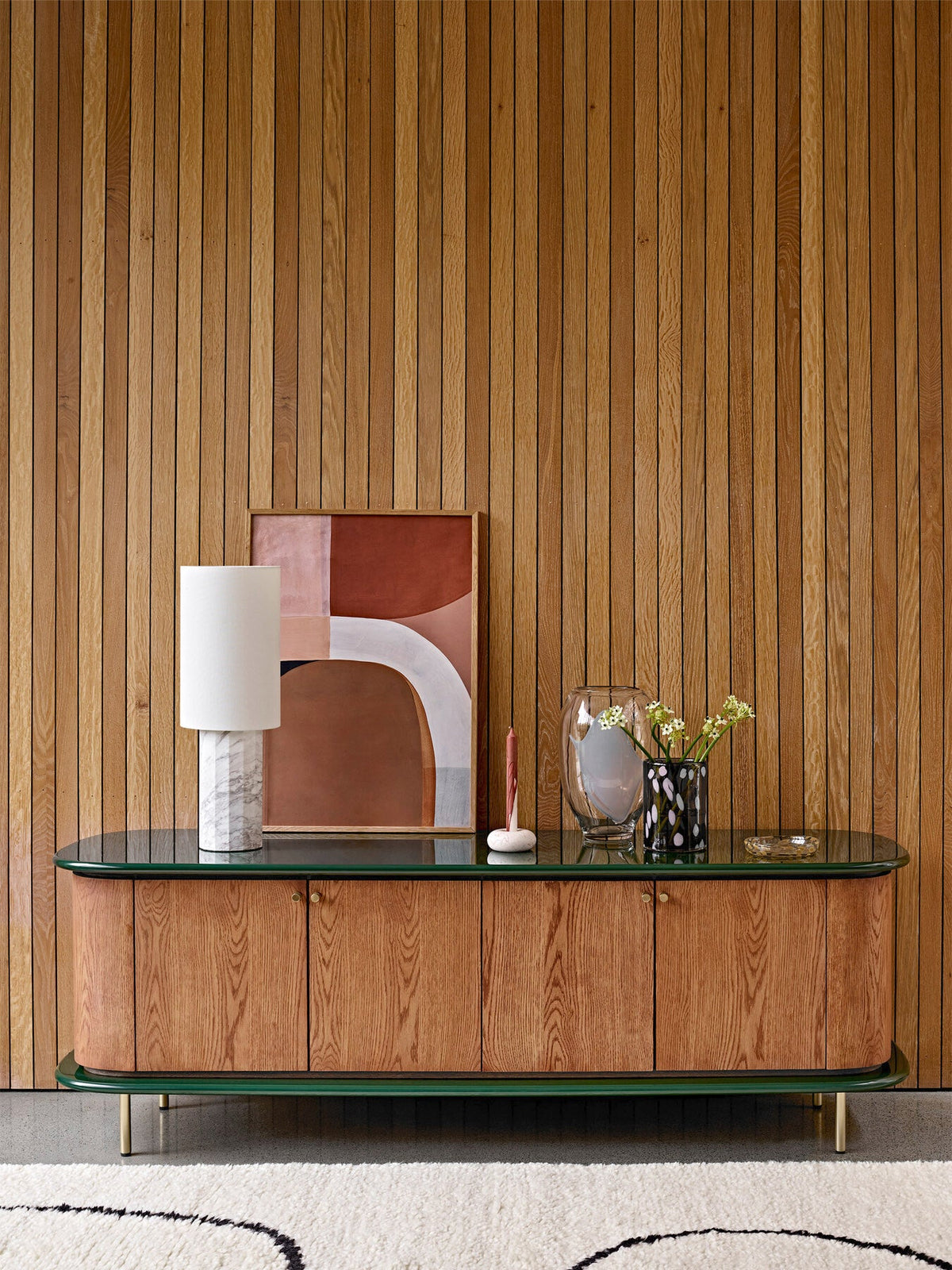 Lando Green Gloss Sideboard