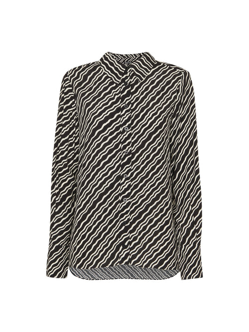Diagonal Ripple Print Shirt