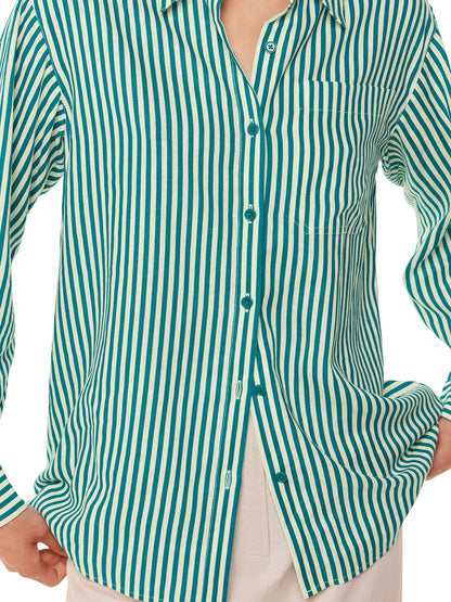 Stripe Linen Blend Shirt