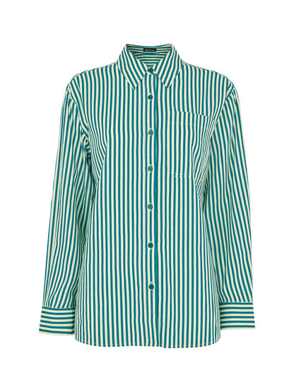 Stripe Linen Blend Shirt