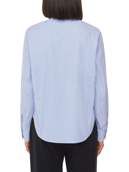 Stripe Grandad Collar Shirt