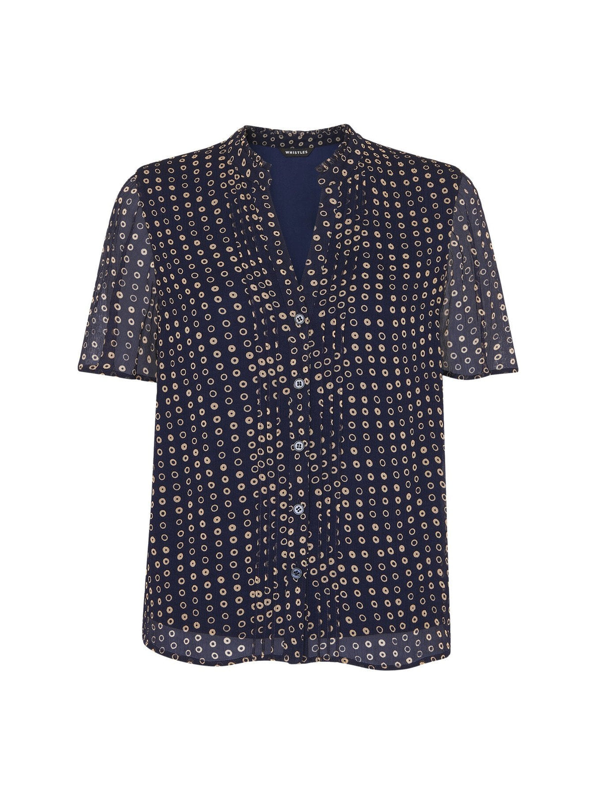 Spotted Hoop Frill Blouse