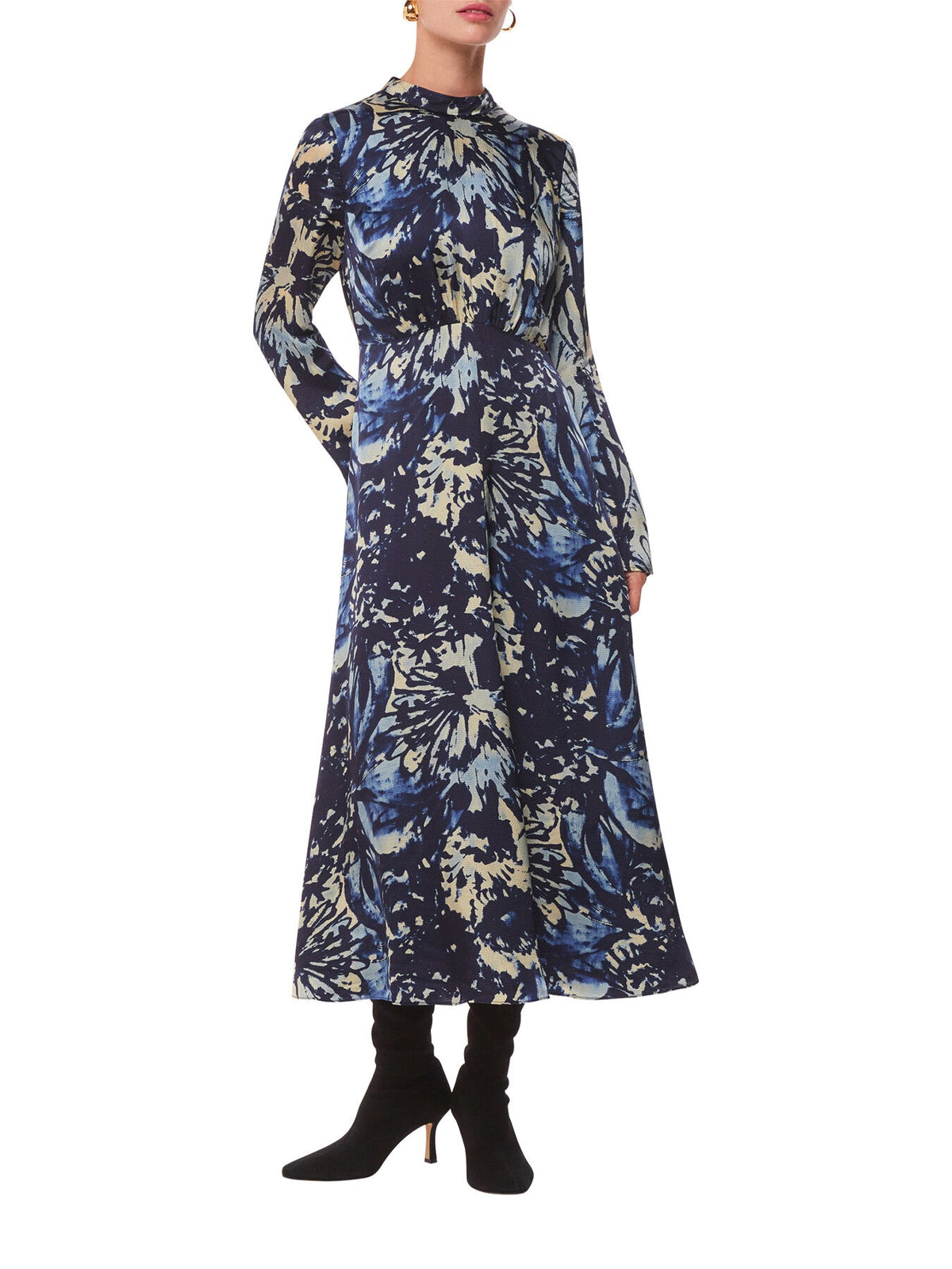 Dazzled Floral Satin Dress