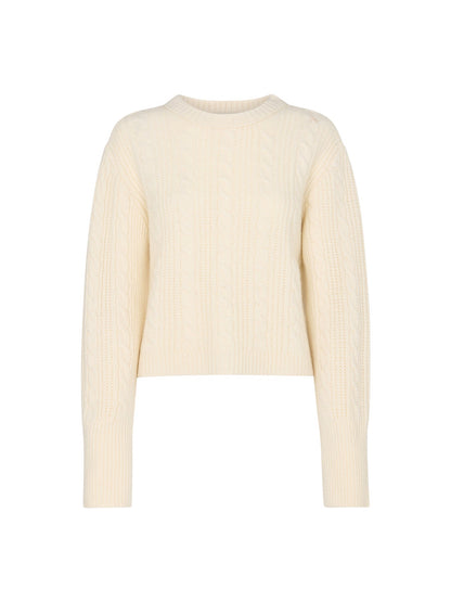 Cable Detail Crew Neck Knit