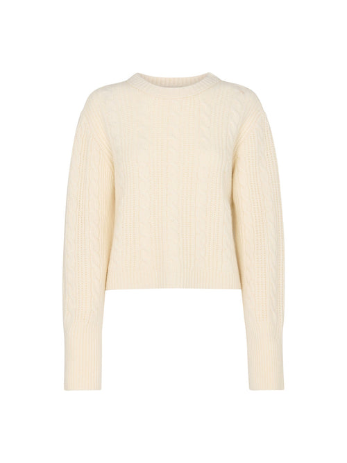 Cable Detail Crew Neck Knit