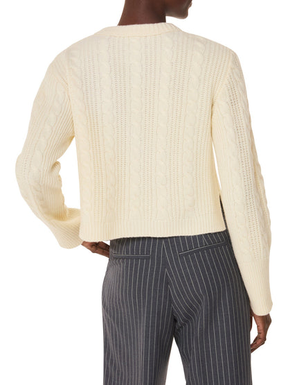 Cable Detail Crew Neck Knit