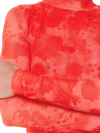 Blurred Blooms Mesh Top