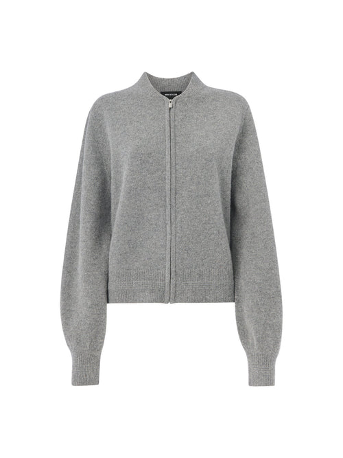 Zip Front Bomber Knit