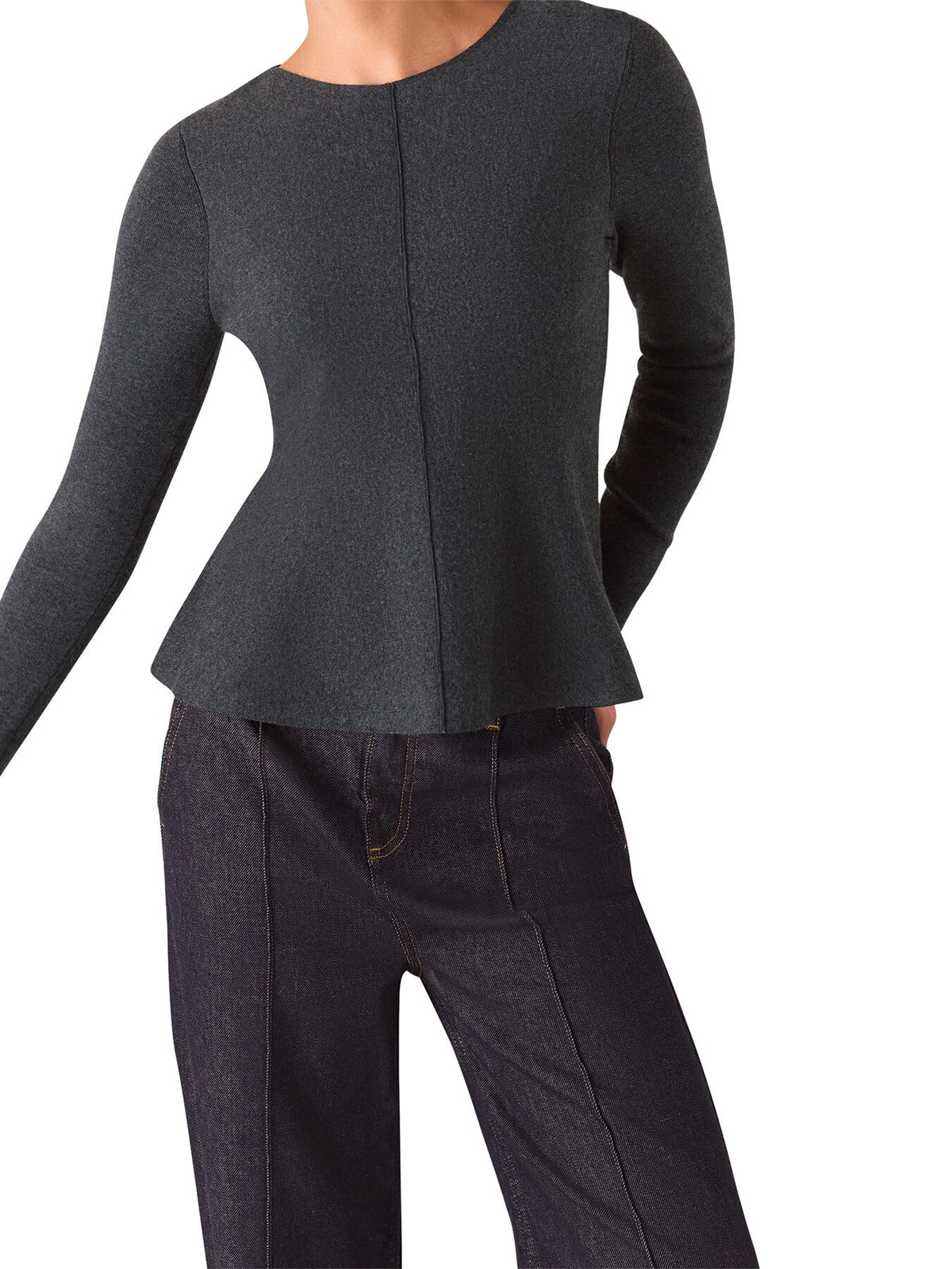Peplum Detail Knit