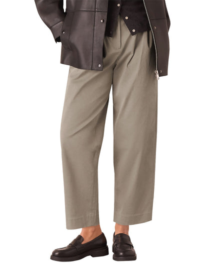 Taupe Bethany Barrel Leg Trouser
