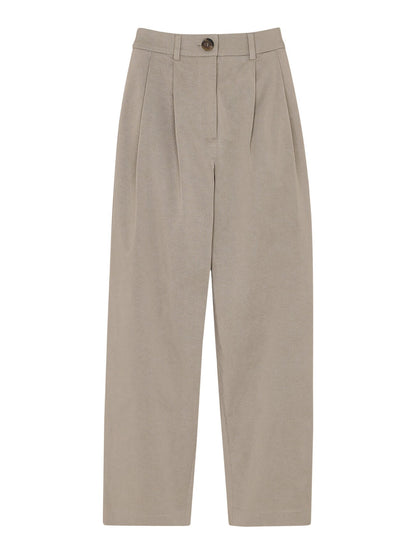 Taupe Bethany Barrel Leg Trouser