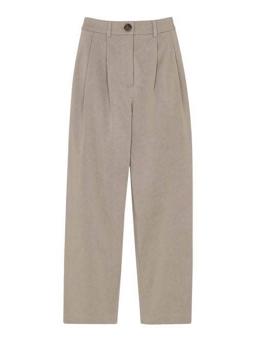 Taupe Bethany Barrel Leg Trouser