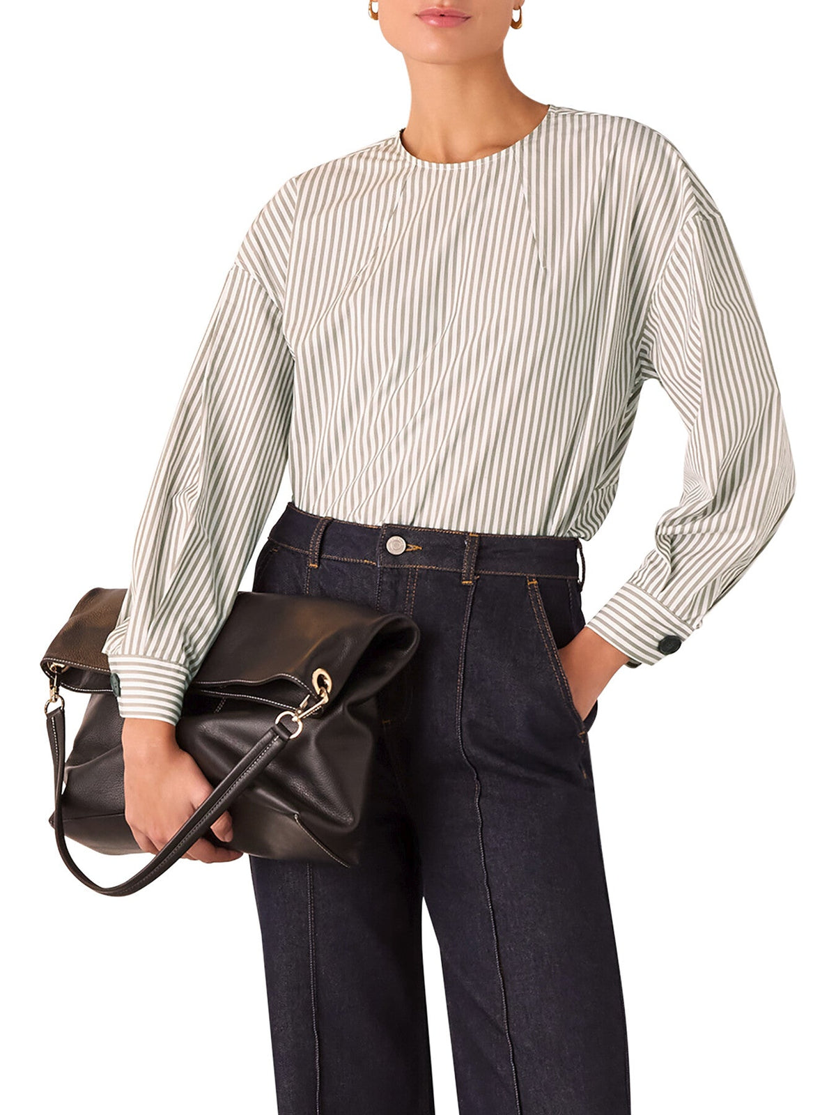 White/Multi Kirstie Cotton Stripe Blouse