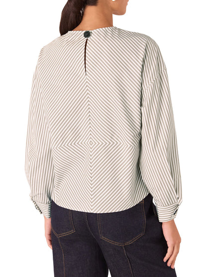 White/Multi Kirstie Cotton Stripe Blouse