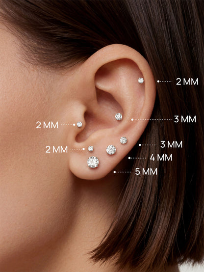 KOSINER Titanium Classic Flat Back Stud