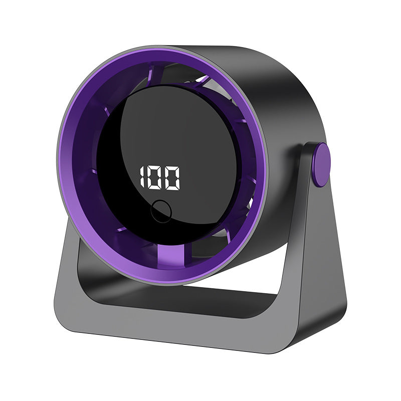 Desktop & Wall-Mount Electric Fan – 5-Speed, Rechargeable, Touch Control