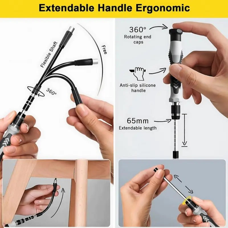 132-in-1 Precision Screwdriver Set, Magnetic Screwdriver Tool Kit with 108 Bits, Multifunctional Repair Tool Set for Electronics, Phones & More