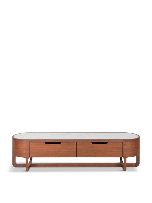 Anais AV Unit Walnut and Marble