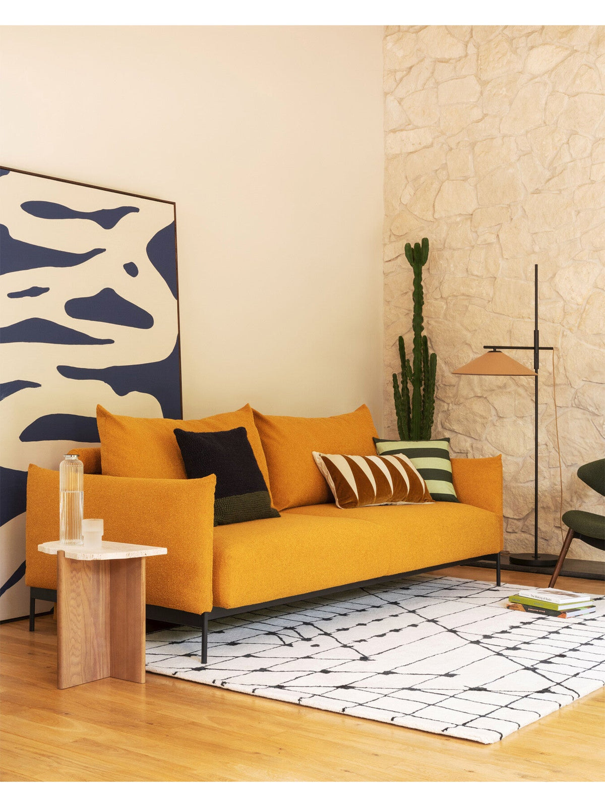 Otto Sofa Bed Boucle Ochre