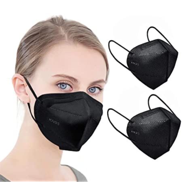 10-Pack Black KN95 Disposable Face Masks