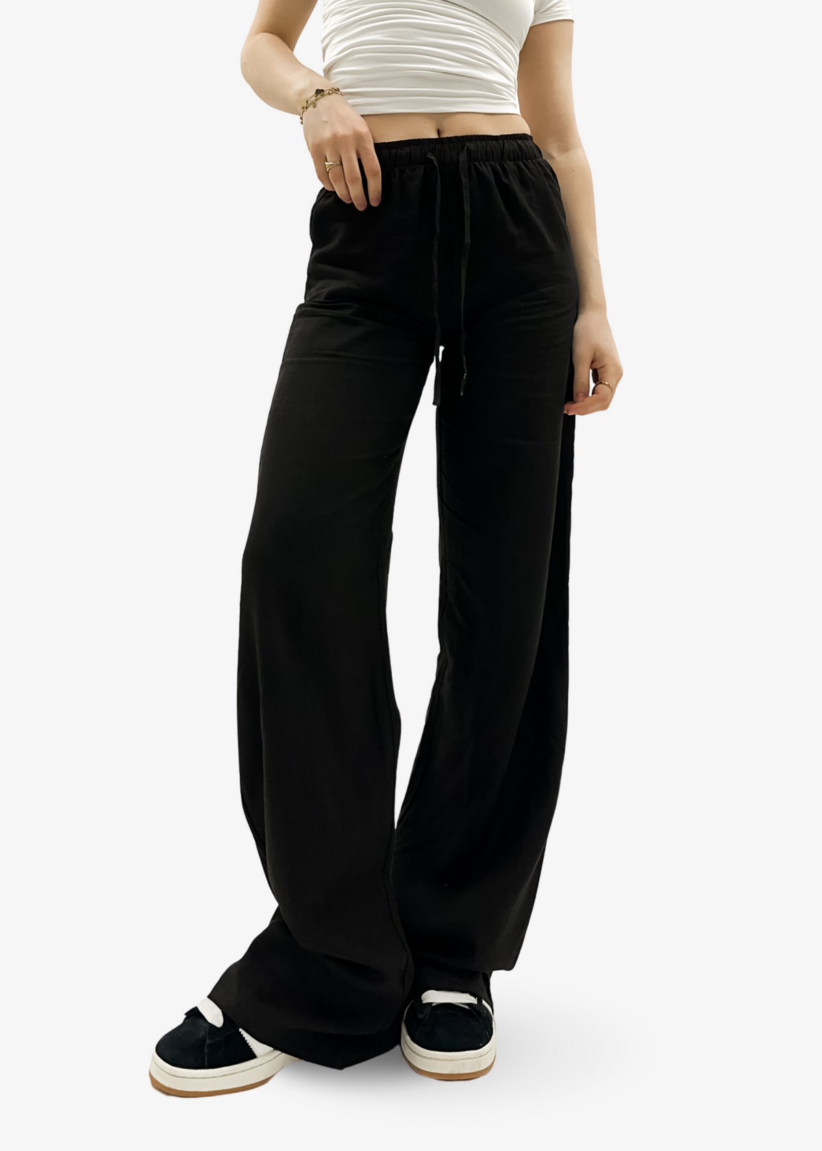 Linnen pants (tall) black
