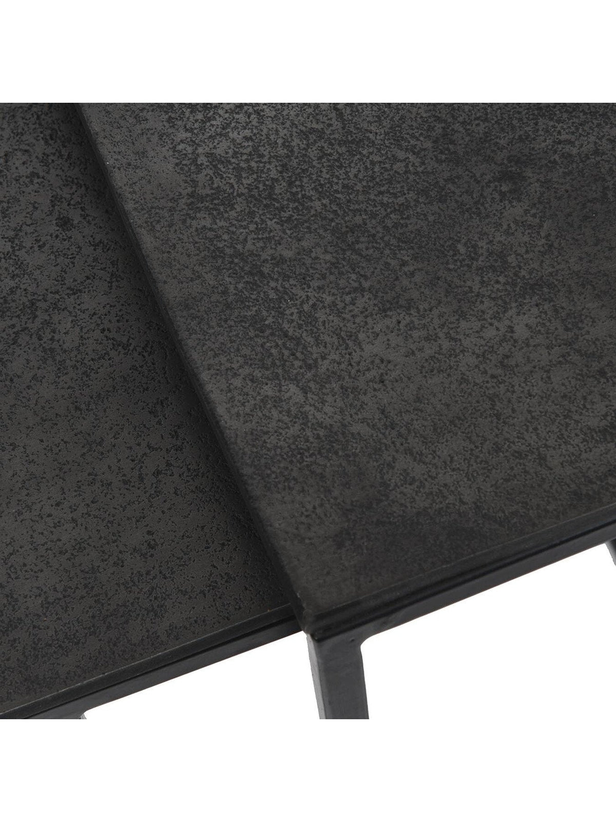 Luna Graphite Textured Aluminium Set of 2 Side Tables
