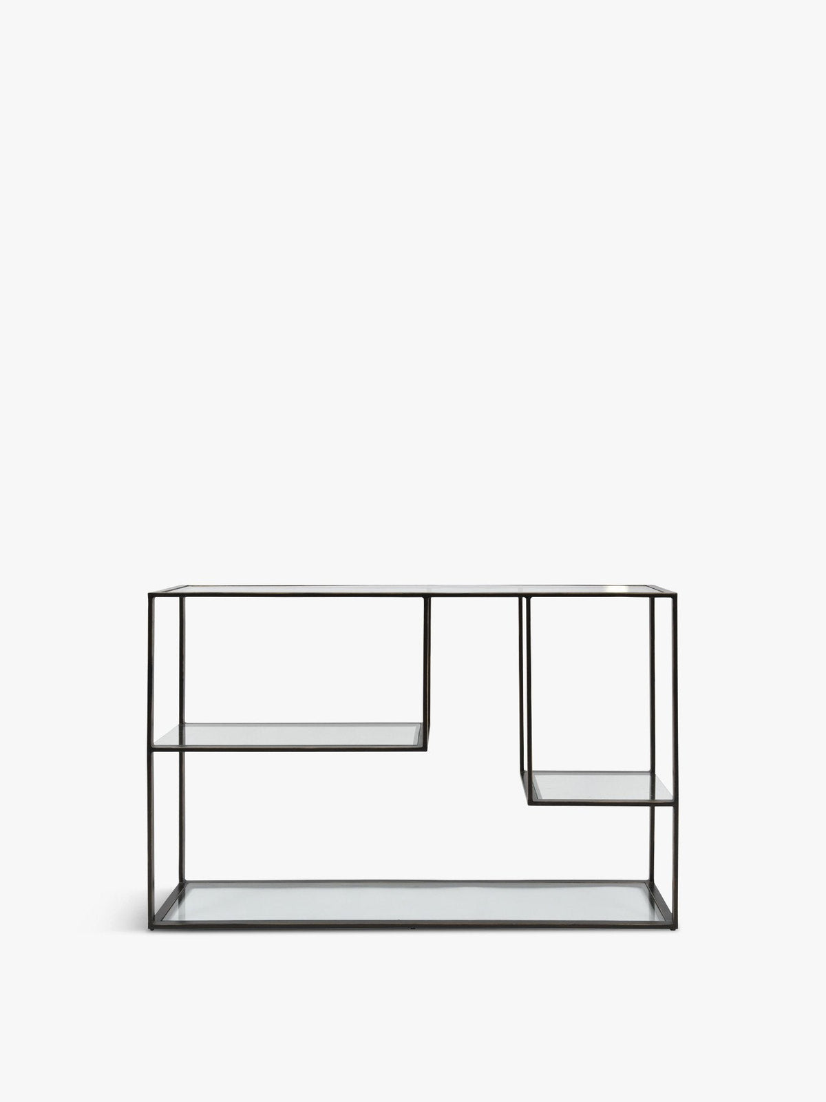Deveraux Gilded Metal and Glass Console Table