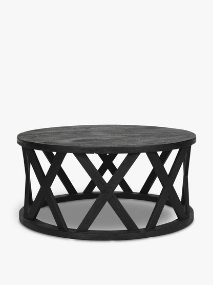 Cali Solid Wooden Coffee Table in Black
