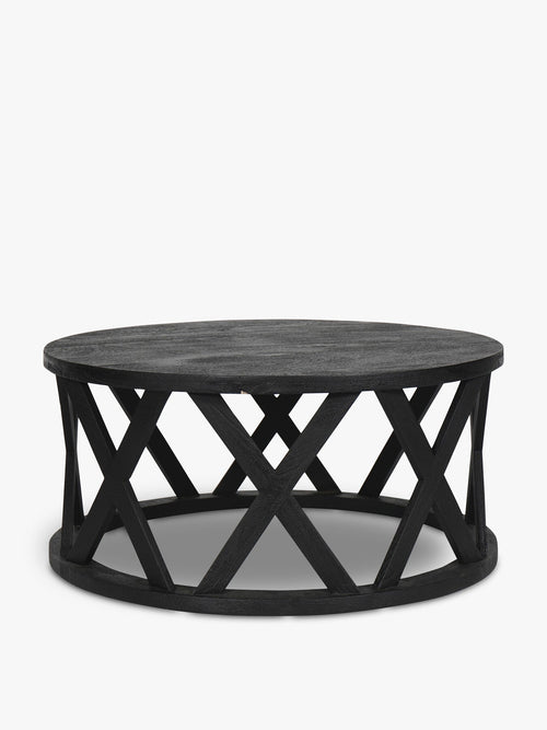 Cali Solid Wooden Coffee Table in Black