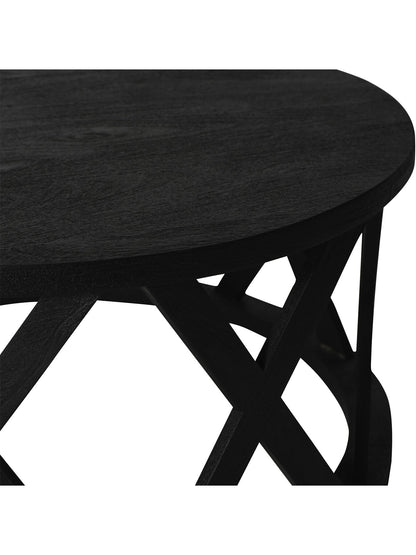 Cali Solid Wooden Coffee Table in Black