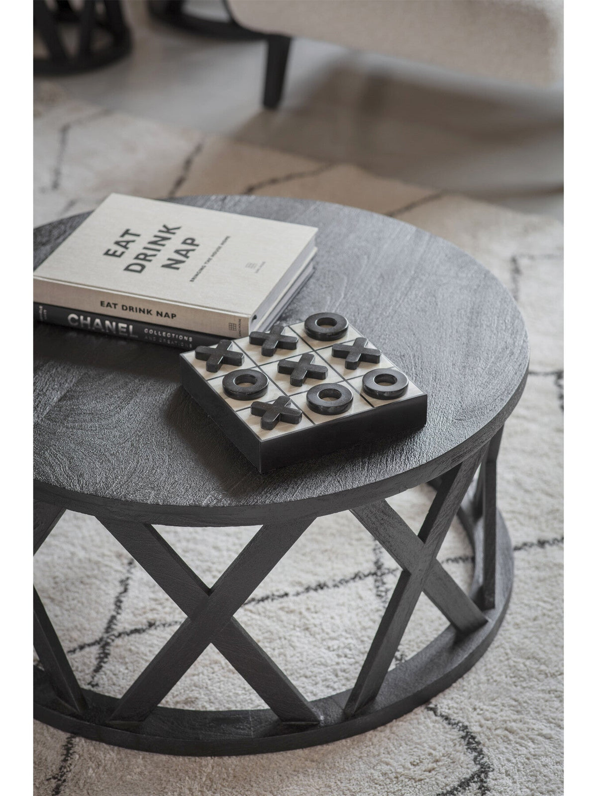 Cali Solid Wooden Coffee Table in Black