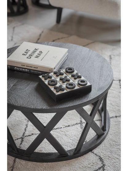 Cali Solid Wooden Coffee Table in Black