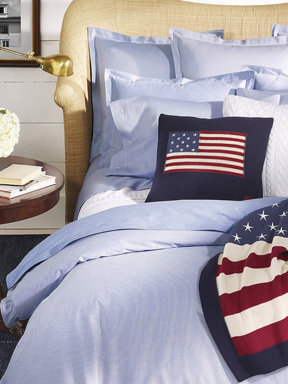 Oxford Square Pillowcase Blue