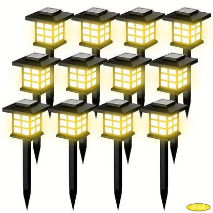 6-Pack: Solar Outdoor Path Lights Warm Light LED, 600mA, Waterproof
