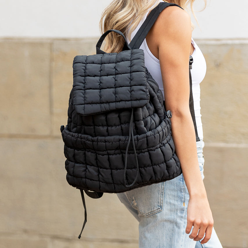 Stevie Quilted Puffer Backpack