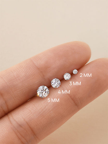 KOSINER Titanium Classic Flat Back Stud