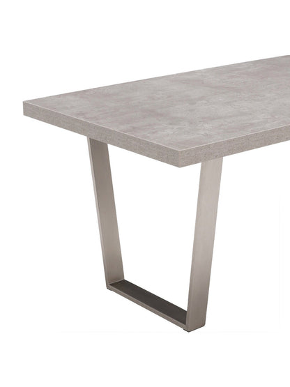 Grey Halmstad Concrete Effect 200cm Dining Table, Seats 4-6
